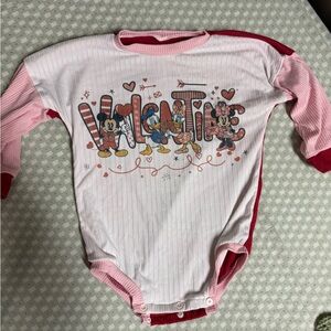 Disney Pink and Red Valentine Bodysuit